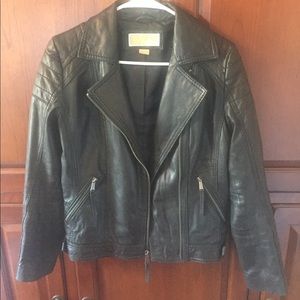 Michael Kors leather Moto jacket